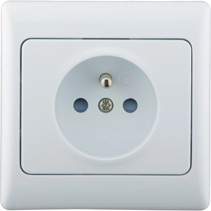 Zásuvka REA, 16A 230V, polární bílá