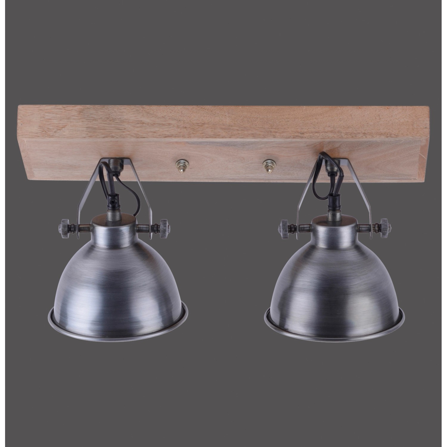 Just Light. Nástěnné/stropní svítidlo Samia 2bodové, stříbrná, 44,5 x 24 cm