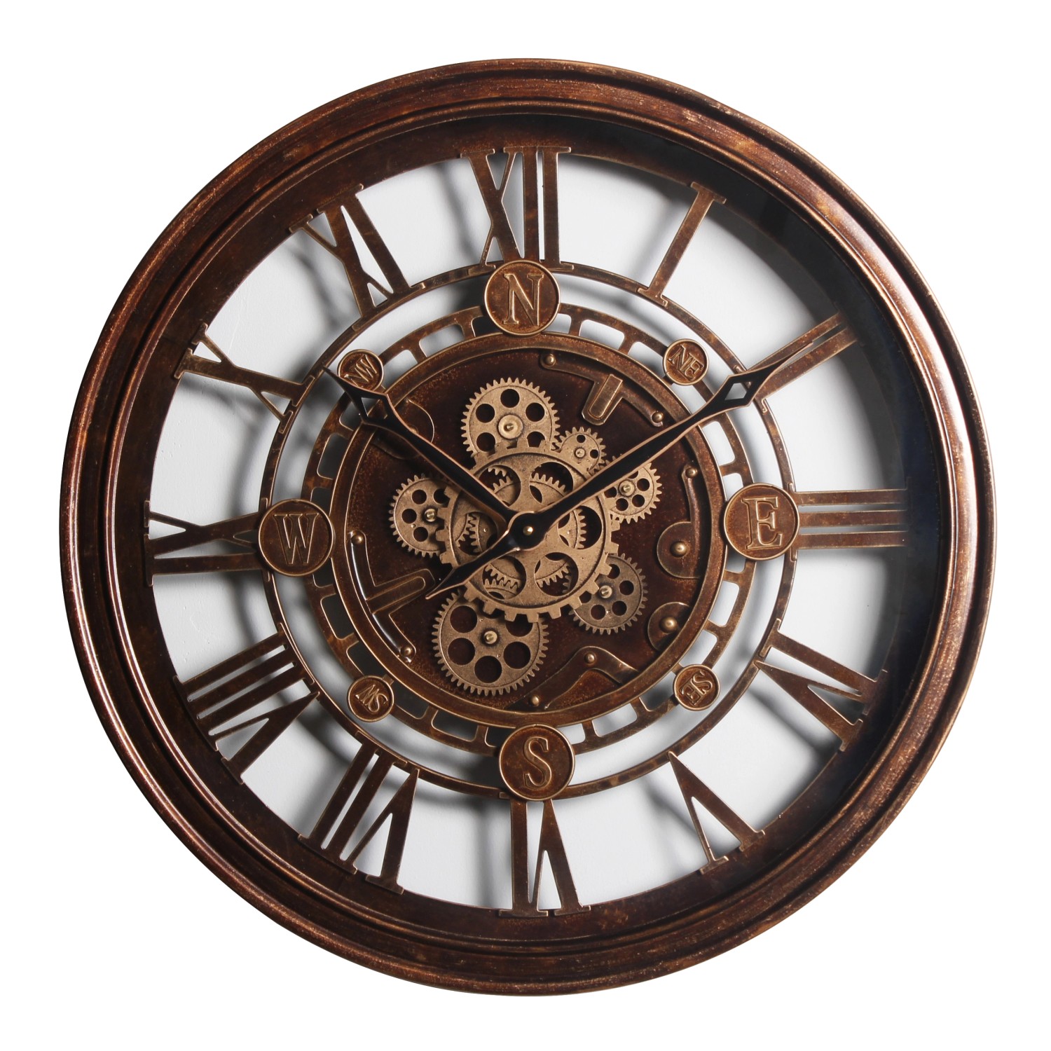 SPLENDID Nástěnné hodiny AIDEN, hnědá, pr. 60 x 8,5 cm