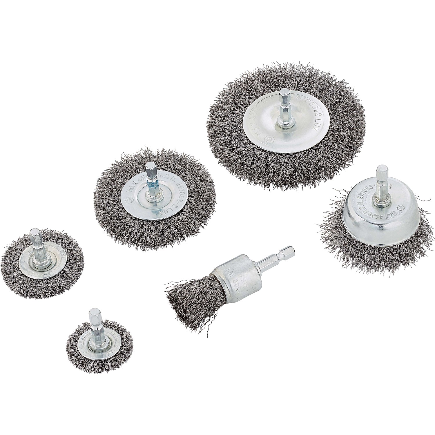 LUX Sada ocelových kartáčů 6dílná