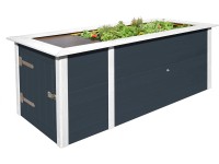 Weka Vyvýšený záhon se skříňkou, antracitový 205 x 79 x 81 cm