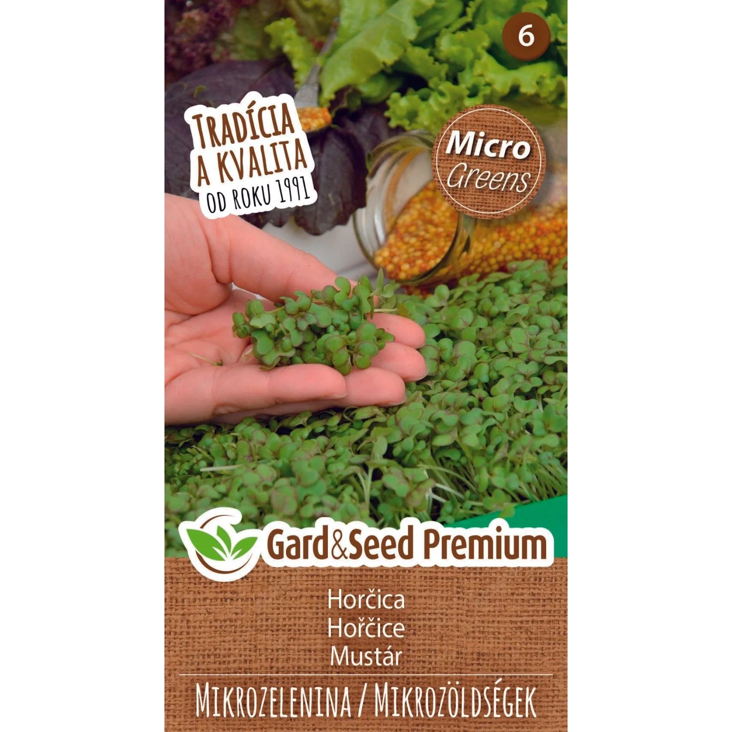 GardenSeed Premium Semínka Mikrozelenina Hořčice