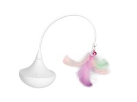 EpicPet Hračka v podobě interaktivního točícího peří, bílá, 8 cm