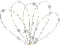 Světelný řetez s diamanty, 20 LED, teplá bílá, průhledný kabel, 2,2 m