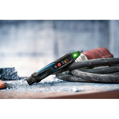 Bezkontaktní zkoušečka napětí Bosch Professional GVD 1000-17 se zelenou LED.