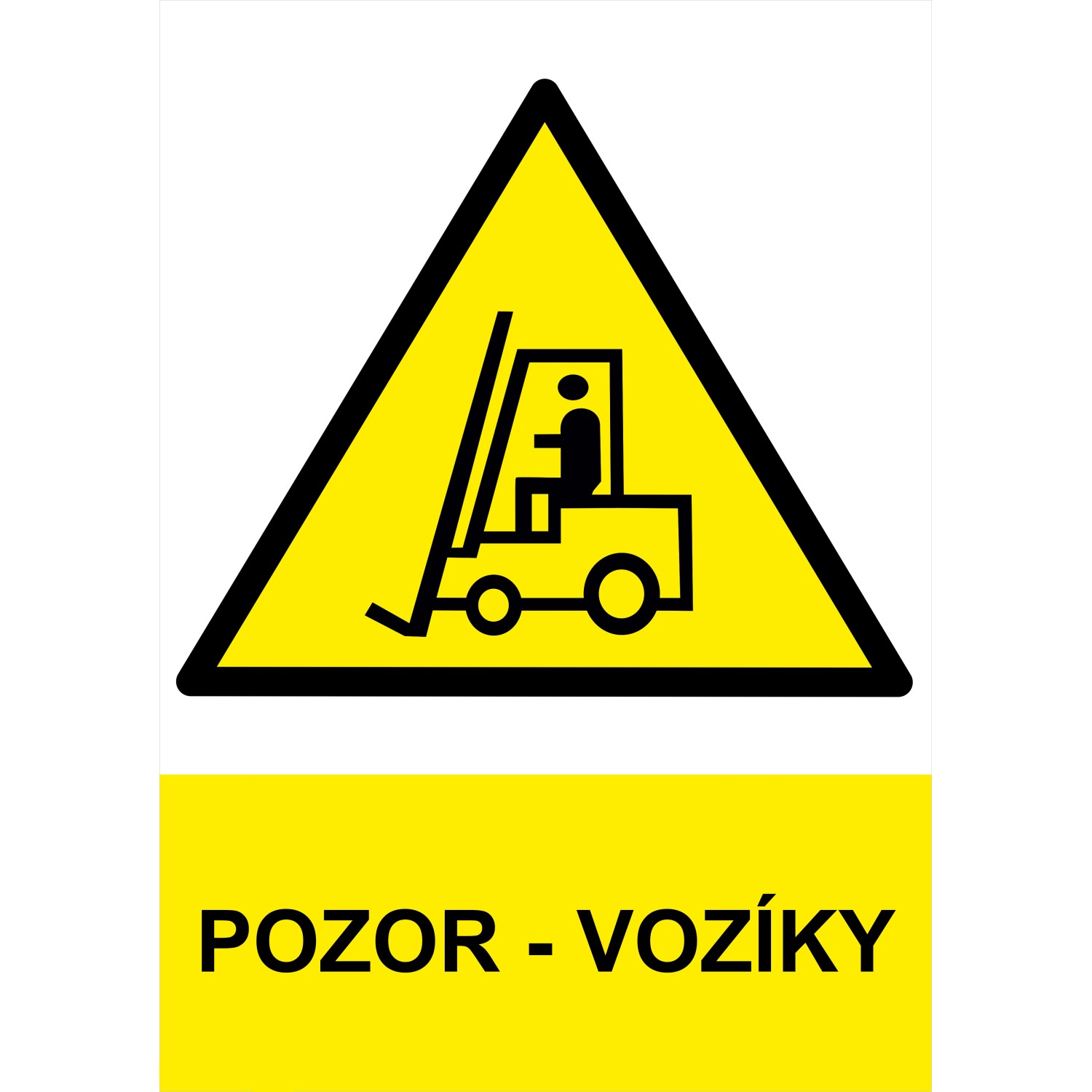 Tabulka Pozor vozíky - plastová