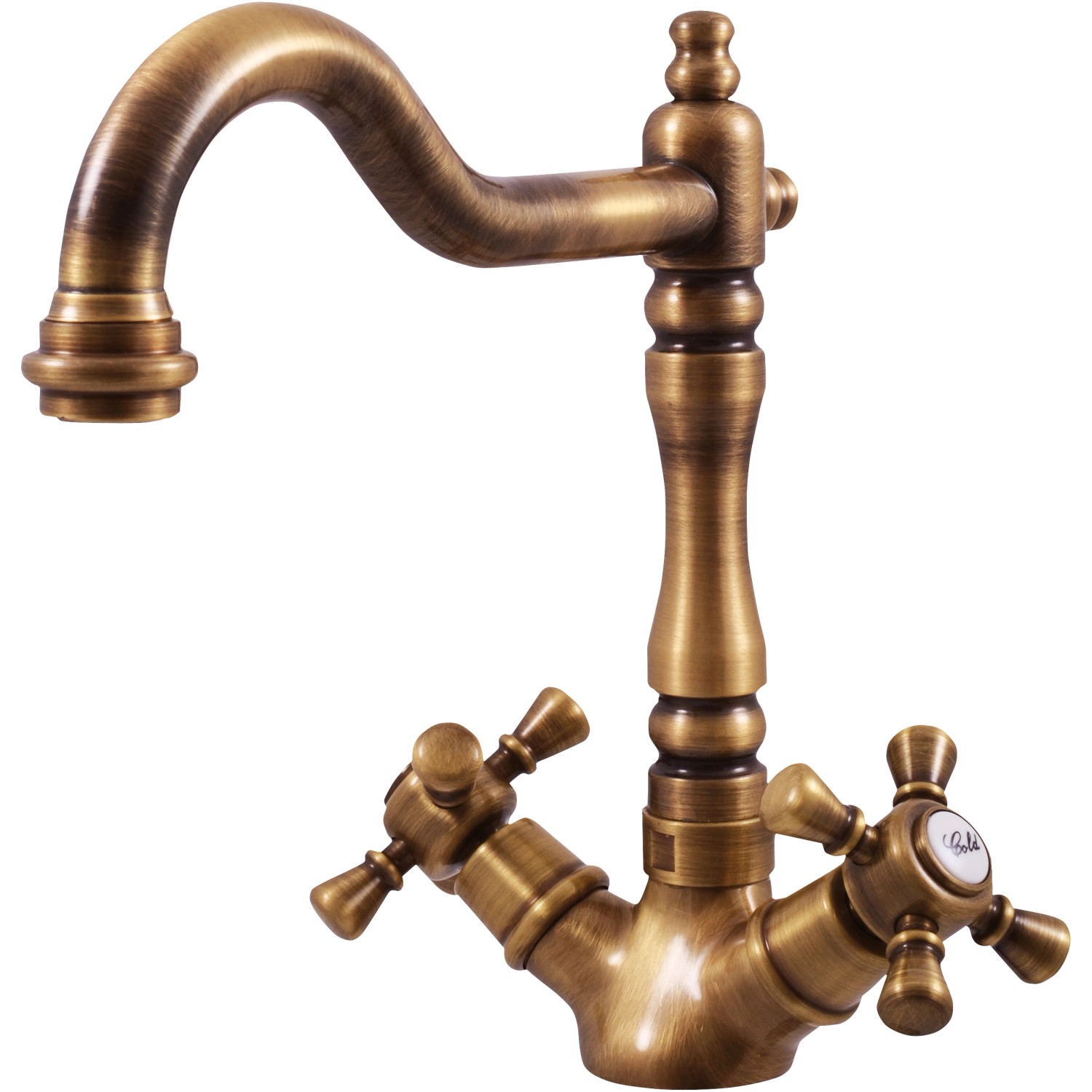 RAV SLEZÁK Morava umyvadlová baterie s clic-clacem stará mosaz mk321.0/8sm MK321.08SM