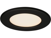 BRILO Vestavné LED svítidlo Thin 3 ks, matná černá, pr. 115 mm BRILO Vestavné LED svítidlo Thin 3 ks, matná černá, pr. 115 mm