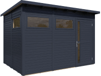 Bertilo Dřevěný domek na nářadí Pentus 3, antracitová, 337 x 234 cm Bertilo Dřevěný domek na nářadí Pentus 3, antracitová, 337 x 234 cm