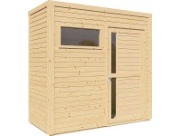 Bertilo Dřevěný domek na nářadí Cubus 1, přírodní, 234 x 115 cm Bertilo Dřevěný domek na nářadí Cubus 1, přírodní, 234 x 115 cm