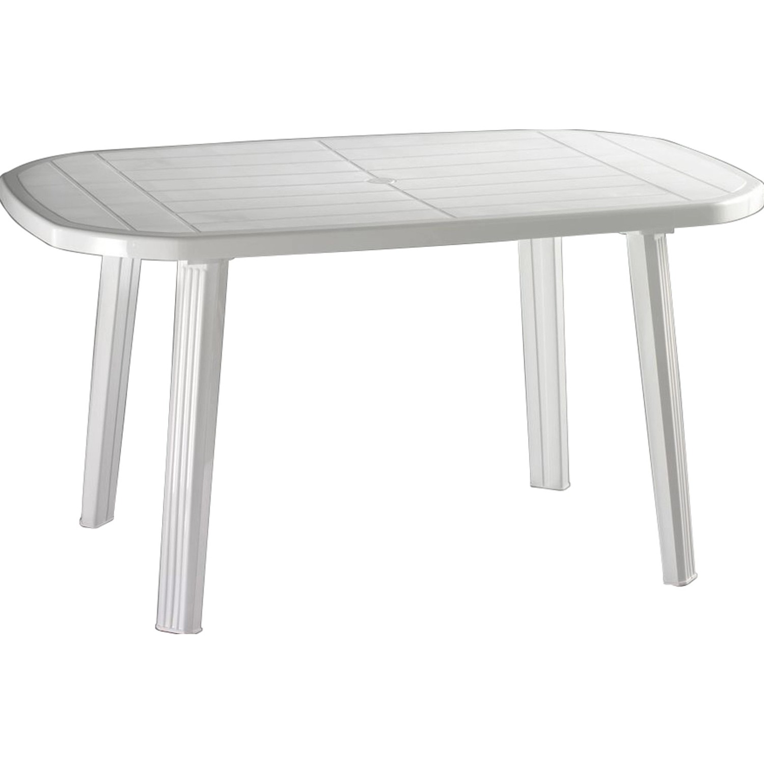 IDEA Europe Zahradní stůl Salomone plastový bílý 135 x 84 x 73 cm