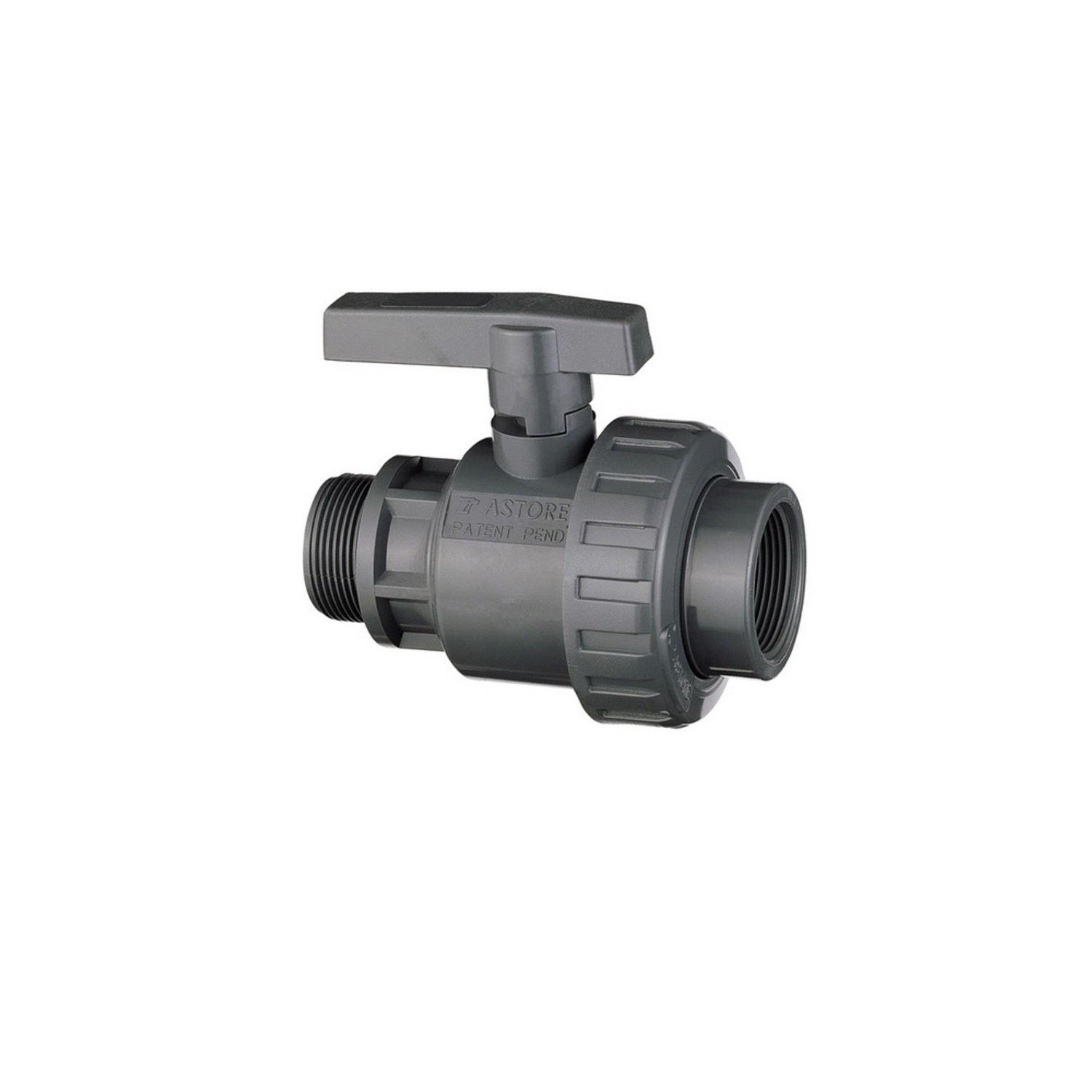 Kulový ventil PVC 1/2" MF vnitřní/vnější závit