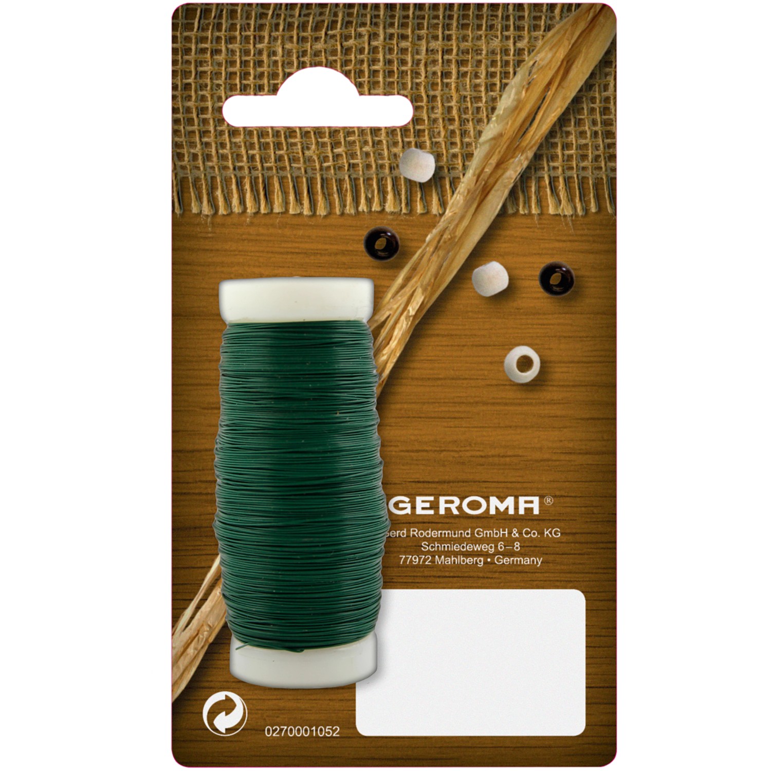 GEROMA Myrtový drát, zelený, pr. 0,3 mm, 50 g