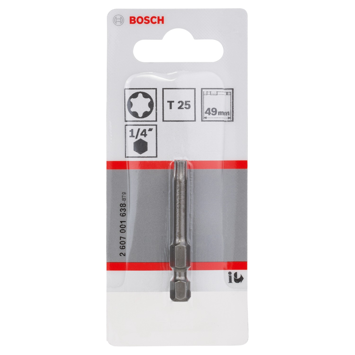 Bosch Šroubovací nástavec Extra Hard T25, 49 mm, 3 ks