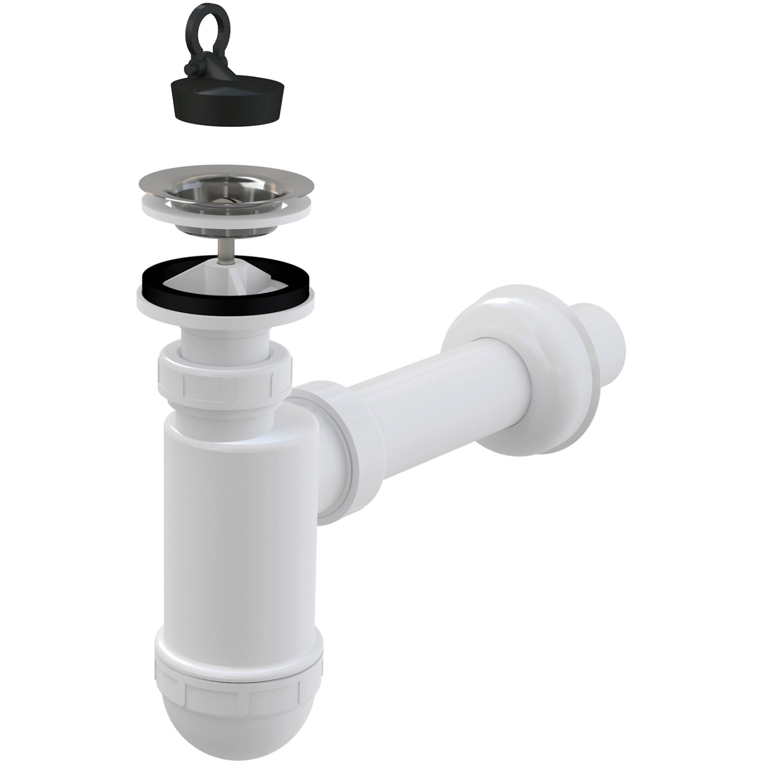 Alcadrain Sifon umyvadlový s nerez mřížkou