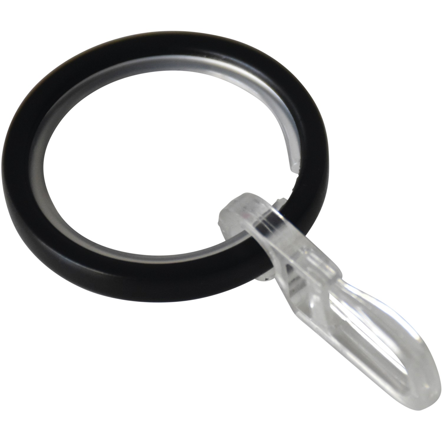 Gardinia Zácl. kroužky s kluznou vložkou Chicago. černé matné, 10 ks, pr. 2 cm