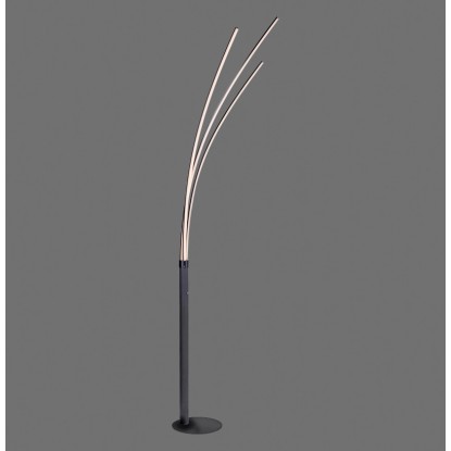Just Light. Stojací LED lampa Maja, 18W, 2200lm, 3000K, černá, 80 x 58 x 215 cm