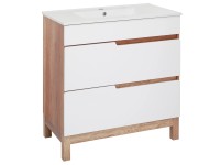 A-Interiéry Skříňka Dorian 80-2Z s keramickým umyvadlem, 85,3 x 81,5 x 47 cm