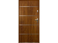 O.K. DOORS Ocelové vchodové dveře ATENA P55 zlatý dub 80 L