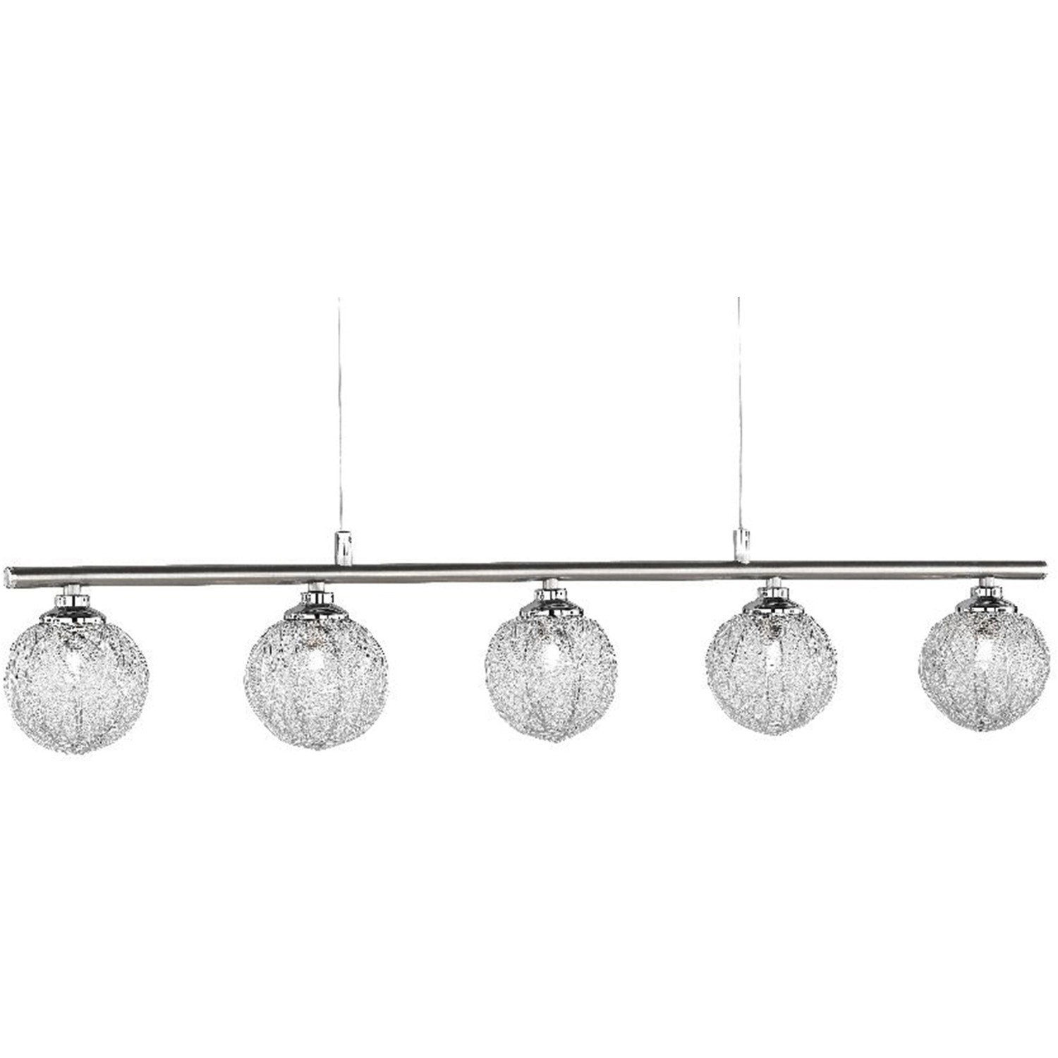 Paul Neuhaus Halogenové závěsné svítidlo Womble, 5x28W, ocel, 10 x 91 x 132 cm