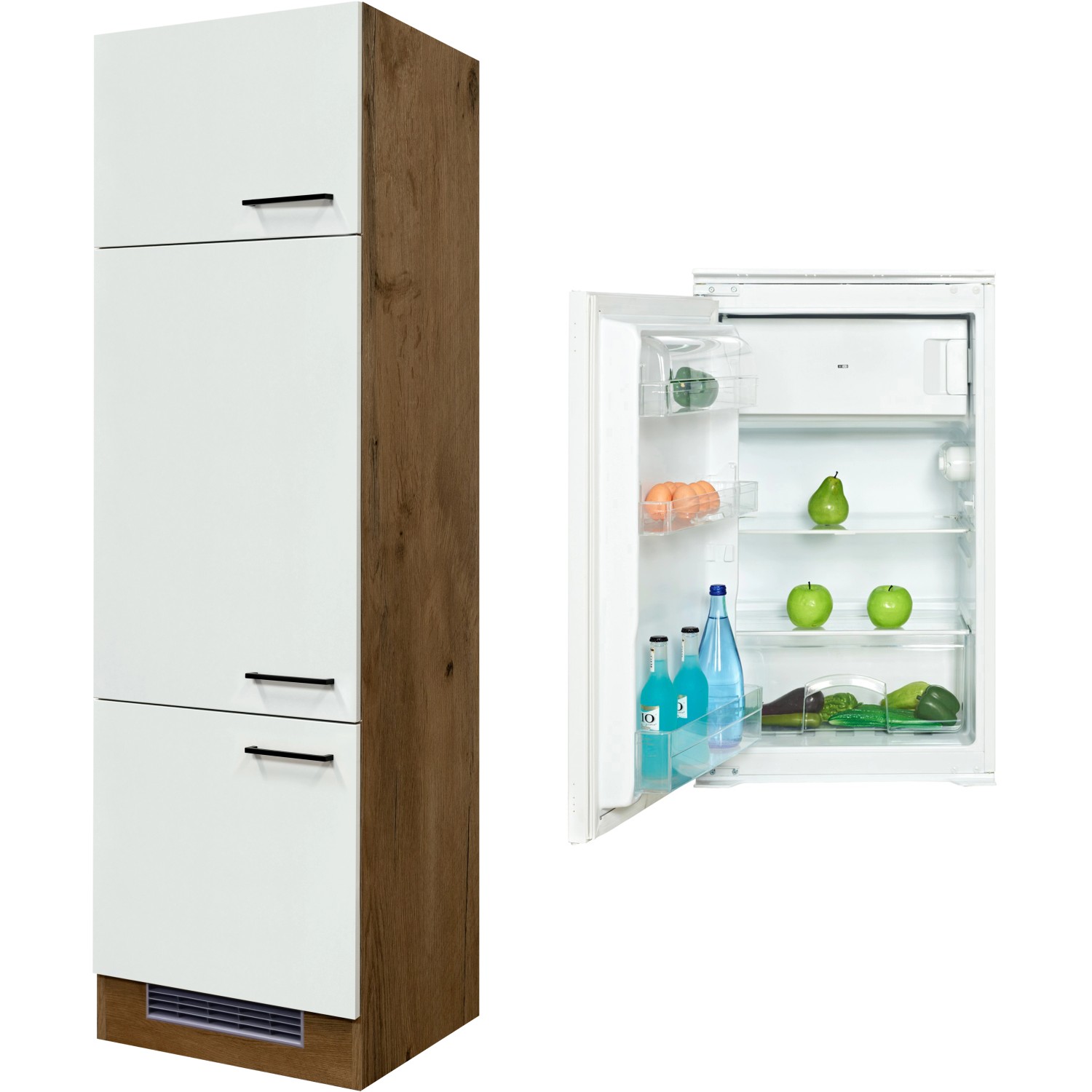 Flex-Well Kuchyňská skříňka Vintea vč.lednice H-Tech WR2200 60 x 200 x 57,1 cm
