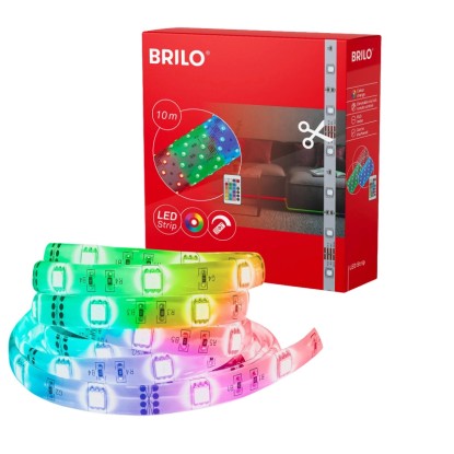 BRILO RGB LED samolepicí pásek stmívatelný 24 W, 2700 K, 10 m
