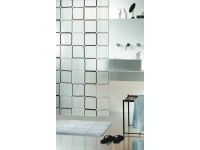 Spirella Sprchový závěs Frame černý 180 cm x 200 cm
