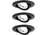 Paulmann LED vestavný reflektor černý matný 4,8 W 450 lm 3000 K 3 ks pr. 82x29mm