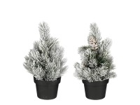 MICA Umělý vánoční stromek v květináči různé druhy pr. 10 x 24 cm, 1 ks