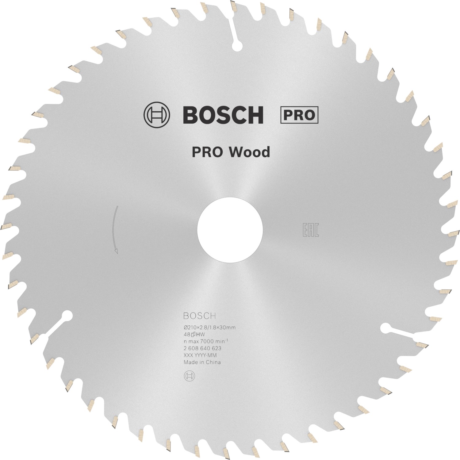 Bosch Pilový kotouč PRO Wood pro okružní pilu pr. 210 x 30mm, 2,8/1,8mm (48zubů)