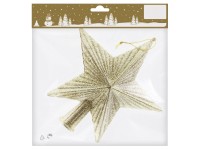 Špička na stromek hvězda plastová, zlatá, 18 x 19 cm Špička na stromek hvězda plastová, zlatá, 18 x 19 cm