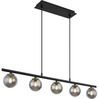 GLOBO Závěsné svítidlo JORGE černá/kouřová G9 28 W 900 x 100 x 1200 mm