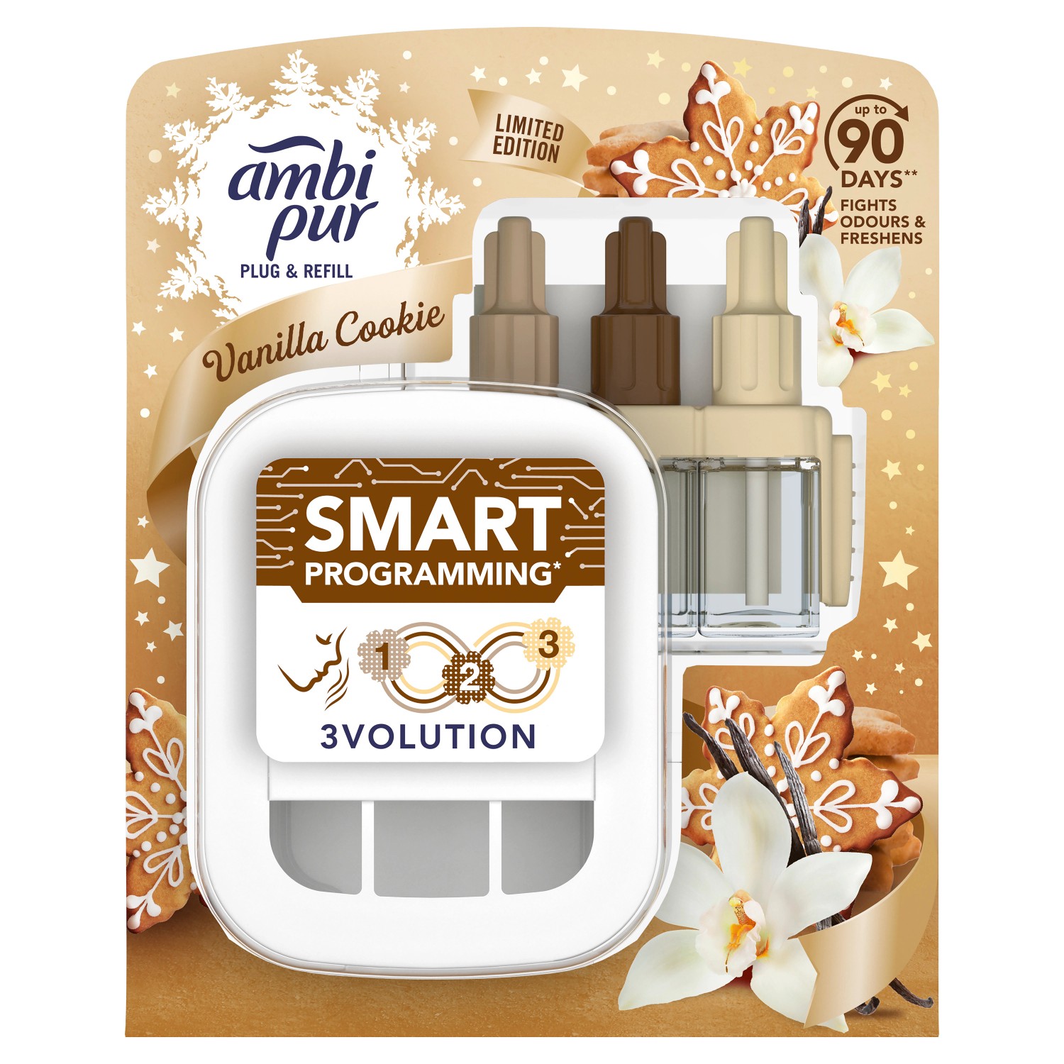 Ambi Pur Osvěžovač vzduchu 3VOLUTION Vanilla Cookie 20 ml + strojek(Limit.edice)