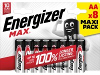 Energizer Alkalická tužková baterie AA, 8 ks Energizer Alkalická tužková baterie AA, 8 ks