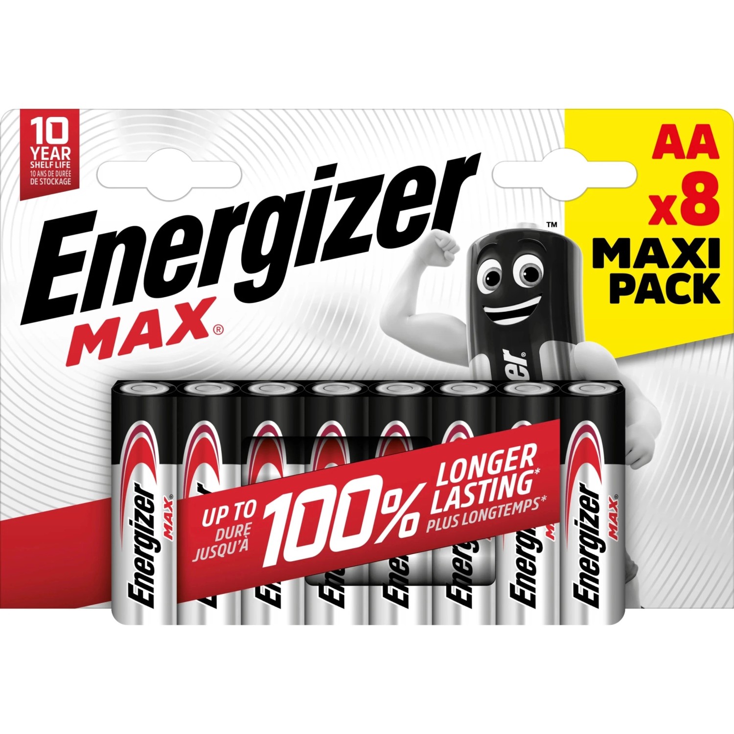 Energizer Alkalická tužková baterie AA, 8 ks