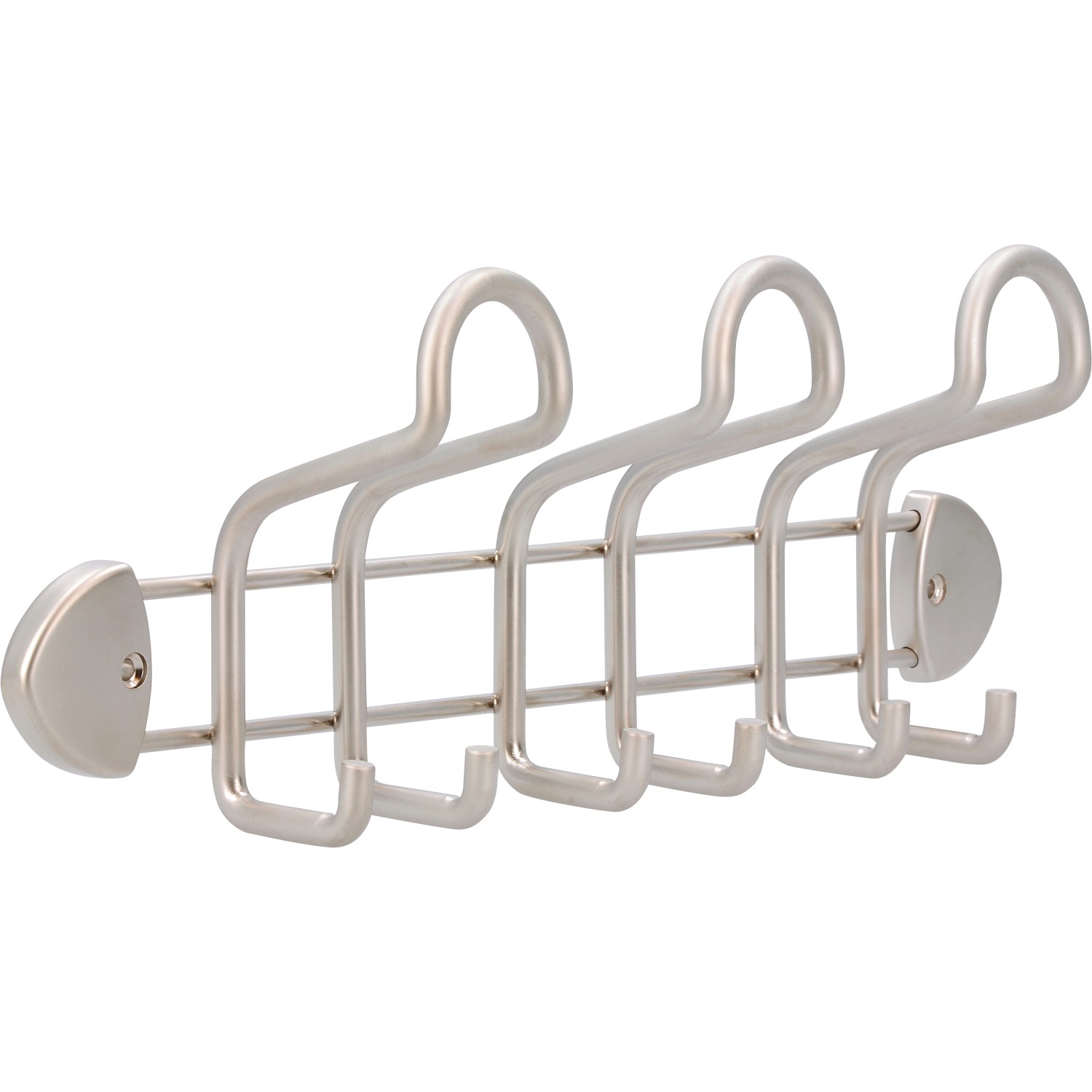 Háčková lišta kovová matná poniklovaná vzdálenost otvorů 300 mm