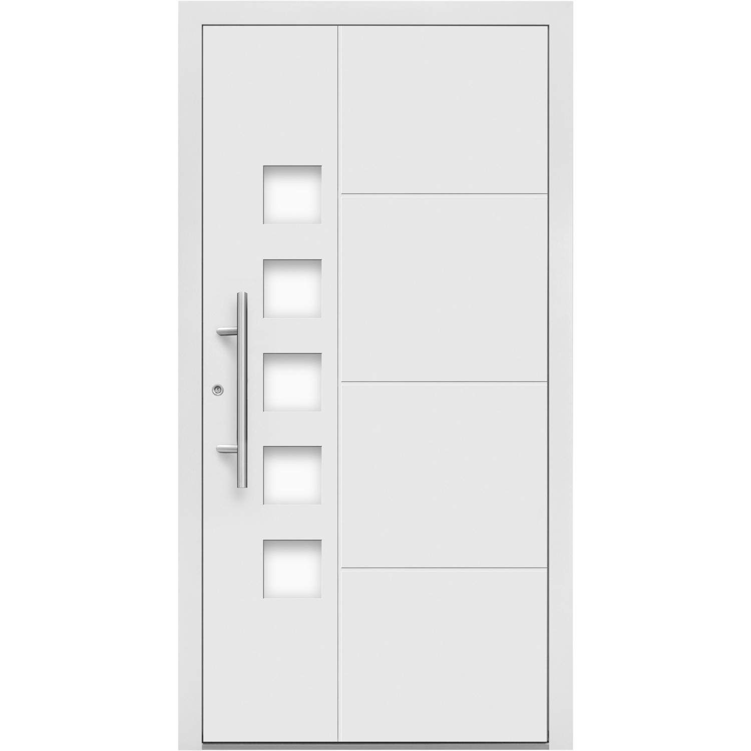 Splendoor Hliníkové vchodové dveře Moderno M520/P, bílé, 110 L