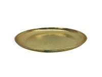 Koopman Kovový talíř, zlatá, pr. 40 x 3,5 cm
