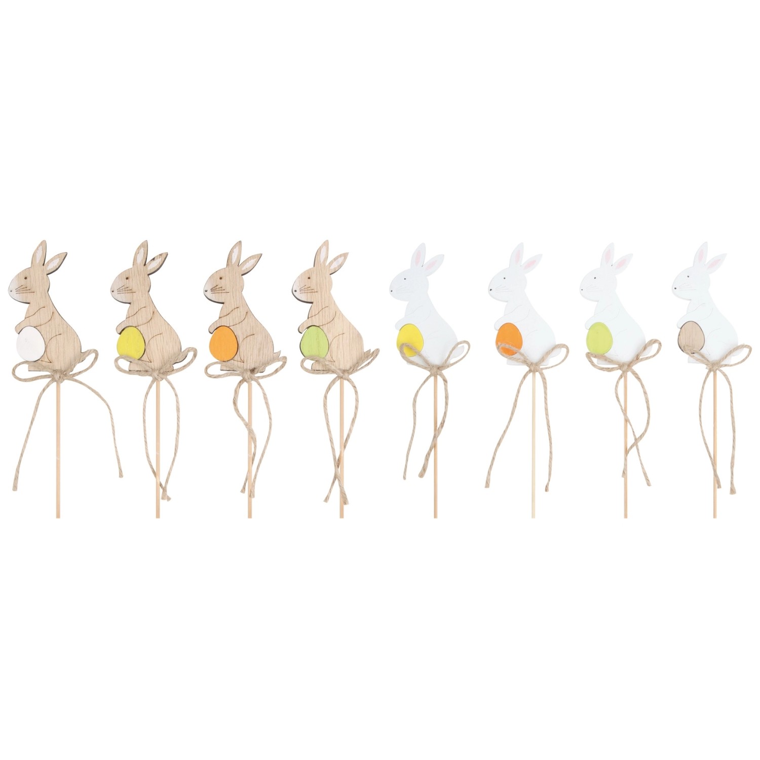 Dřevěný zajíc na špejli, 7,5 cm