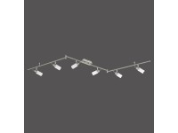 Just Light. Stropní LED svítidlo Max 6bodové, ocel/mléčné sklo, 193 x 13 cm Just Light. Stropní LED svítidlo Max 6bodové, ocel/mléčné sklo, 193 x 13 cm