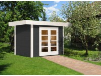 Weka Designový zahradní domek Komfort 126 Plus vel. 1 antracitová 295 x 210 cm
