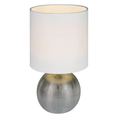 OBI Stolní lampa Pomonte stříbrná 1 x E14 max. 40 W, 16 x 16 x 29 cm