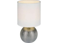 OBI Stolní lampa Pomonte stříbrná 1 x E14 max. 40 W, 16 x 16 x 29 cm