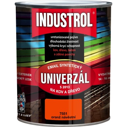 INDUSTROL Email na kov a dřevo S2013 UNIVERZÁL 7551 oranžová návěstní 750 ml