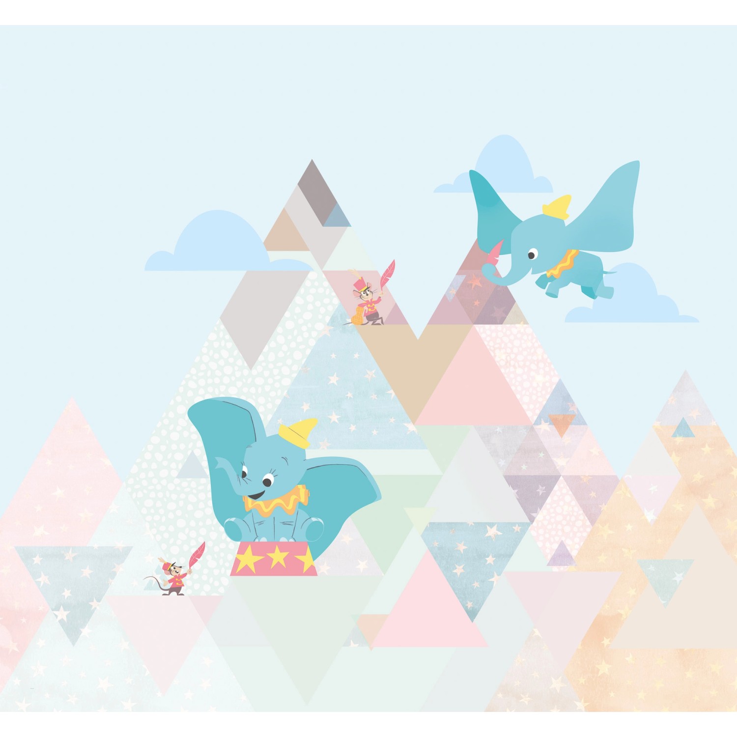 Komar Vliesová fototapeta Dumbo létající slon 300 x 280 cm