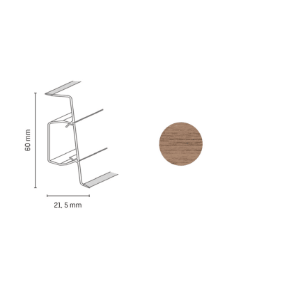Döllken Profiles Lišta Q SLK 60 3041 60 x 21,5 x 2500 mm