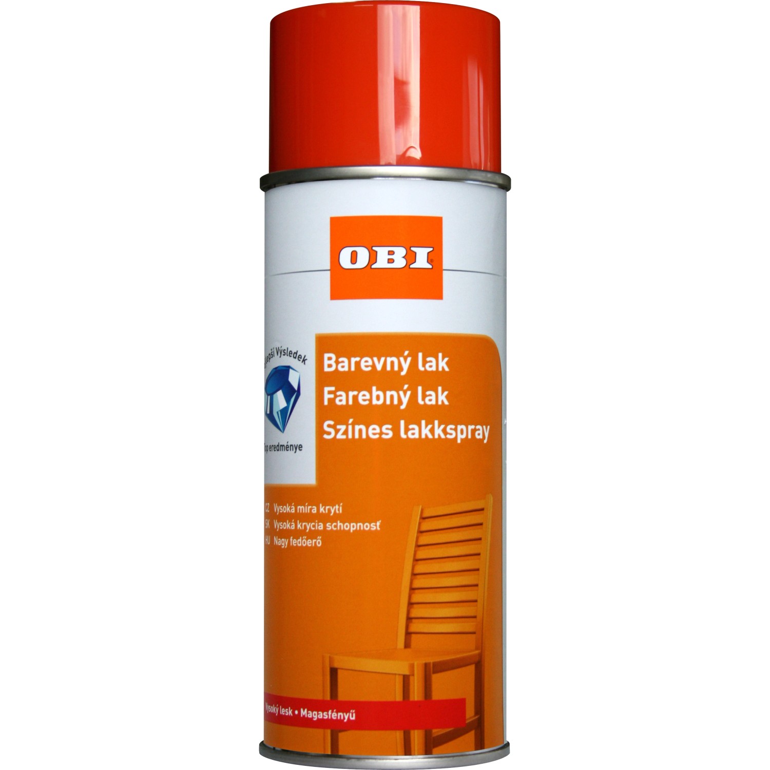 OBI Lak ve spreji vysoce lesklý RAL 2004 oranžová pravá 400 ml