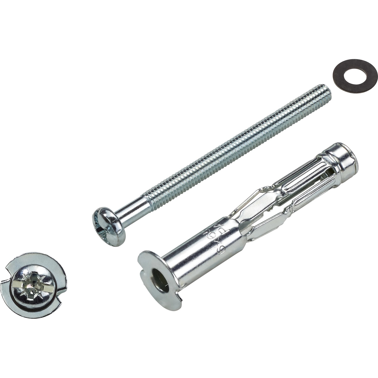 LUX Kovová hmoždinka do dutin se šroubem 6 x 65 mm, 2 ks