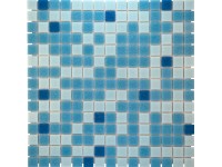 Euro Stone Skleněná mozaika Blue Light Mix 32,6 x 32,6 cm