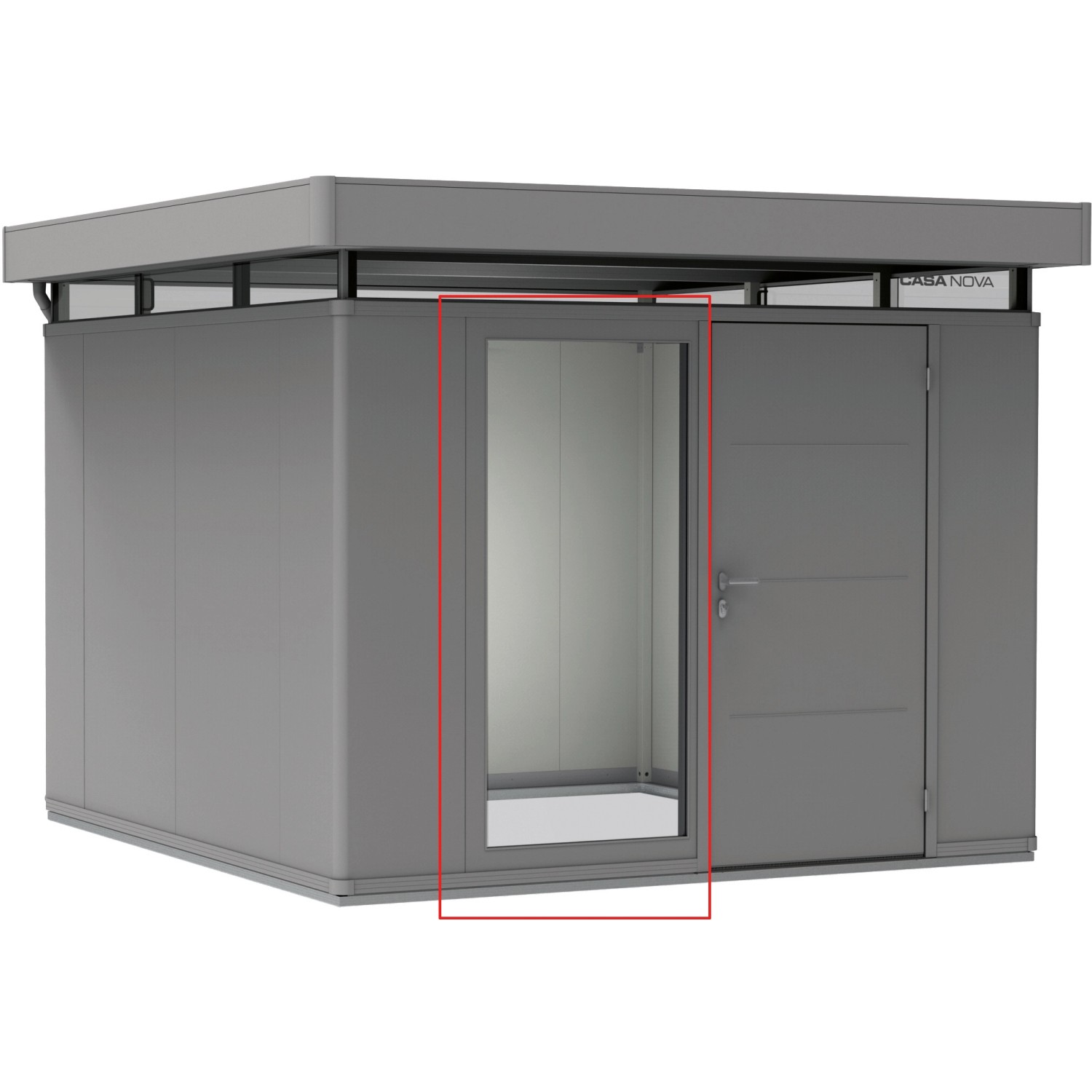 Biohort Prosklená stěna pro zahradní domky CasaNova, křemenově šedá